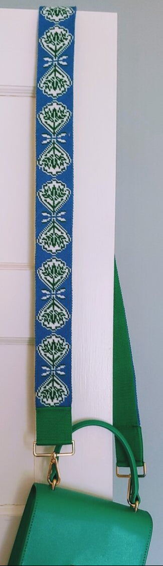 AF77 - Green Flower Cross Body Strap