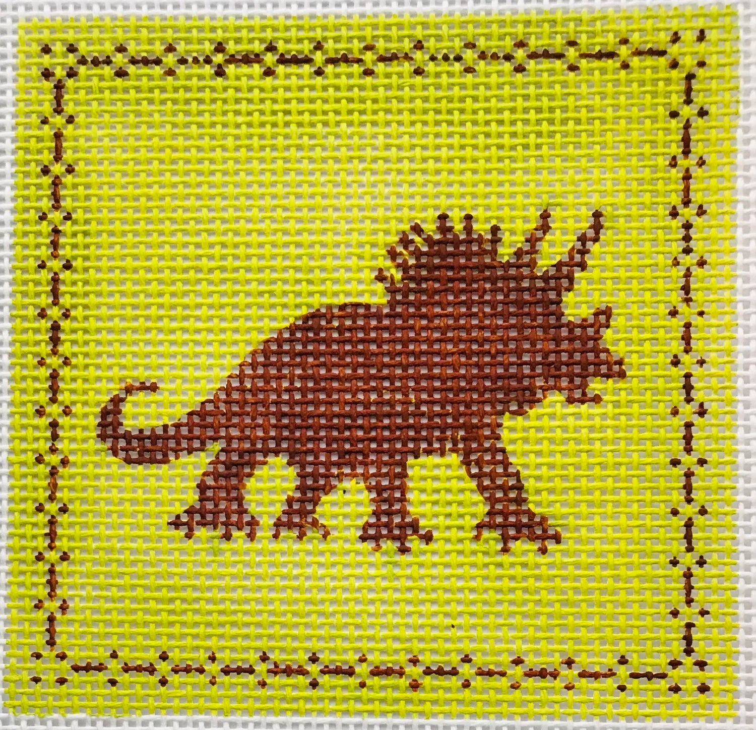 AL201 - Brown on Green Triceratops