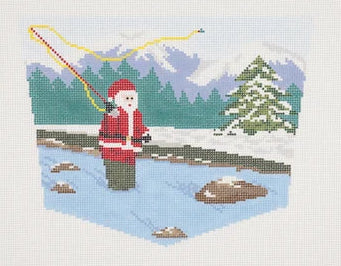 AOK131 - Sporty Santa Fly Fishing Stocking Cuff