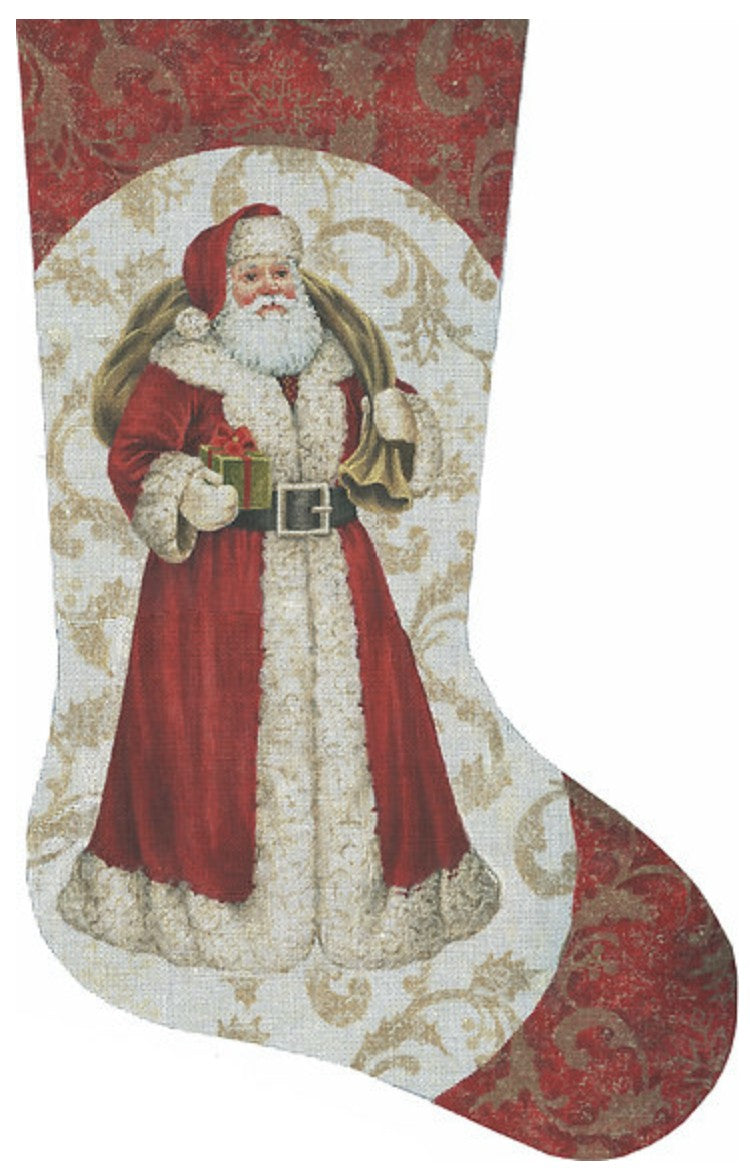 LGDAXS475 - Red Santa with Green Gift Stocking