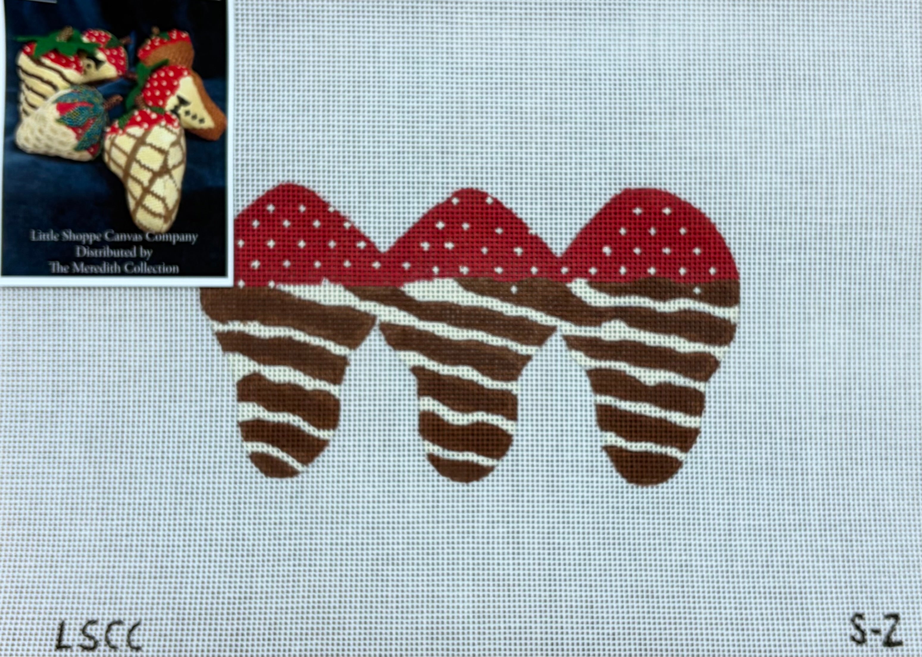 LS-S-1 - Chocolate Covered Strawberry White Stripe 3D