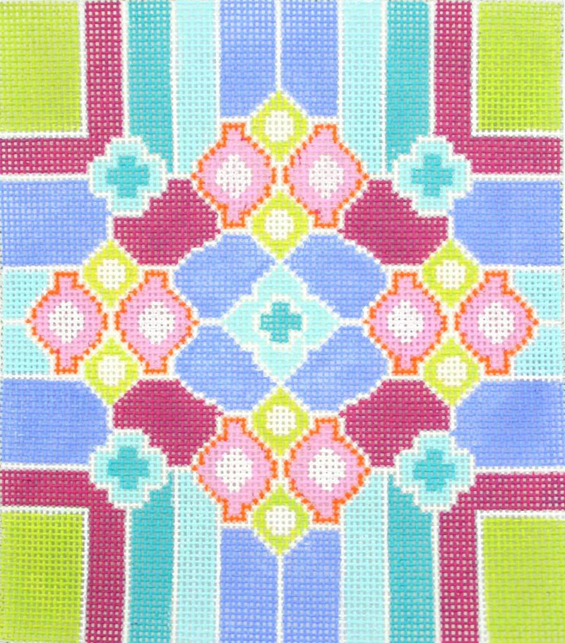 BG109 - Geometric Lime and Plum