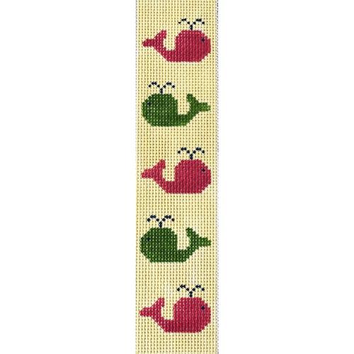 BKM202 - Pink and Green Whales Bookmark