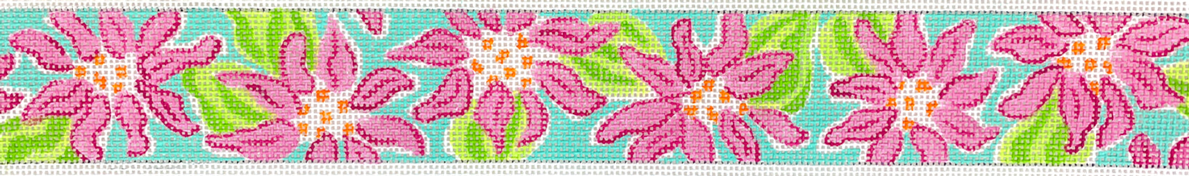 BL-87 - Lilly-Inspired Dahlias - Hot Pinks and Limes on Blue