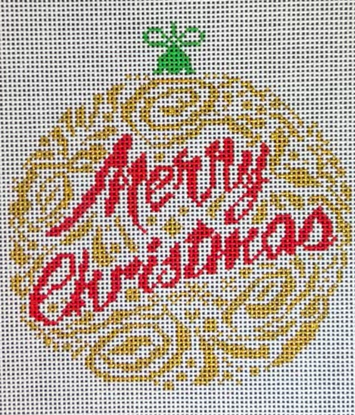 BP-106 - Small Merry Christmas Ornament - Gold