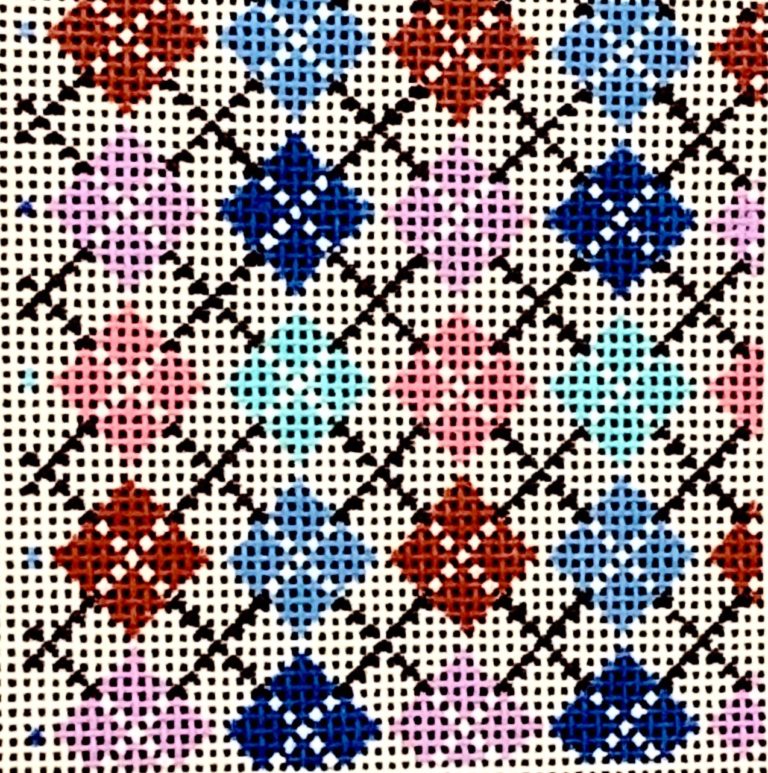 BP-38 - Argyle - Pastels Pink and Turquoise