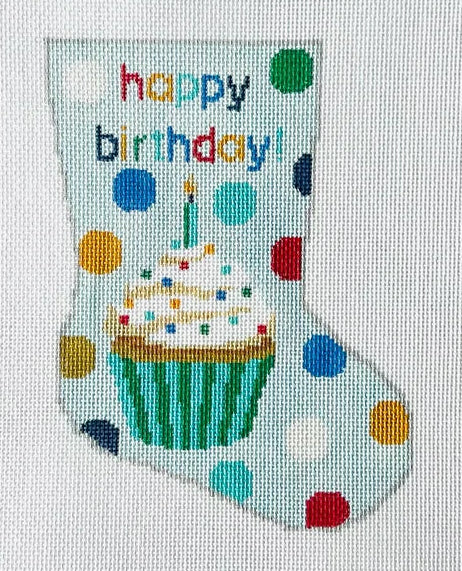 BS-82 - Happy Birthday Blue Mini Stocking