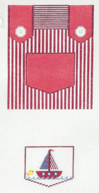 C-09 - Overalls - Red, Sailboat