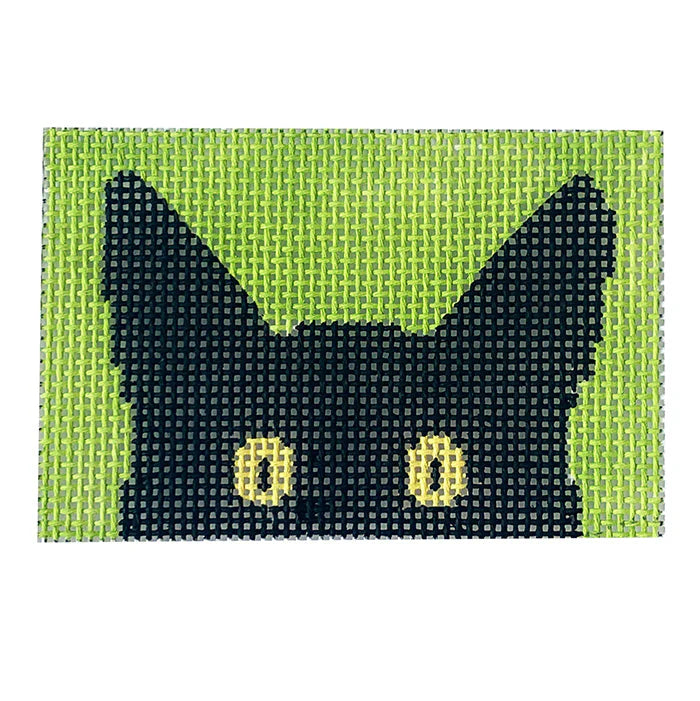 C102LT - Peeky Kitty Luggage Tag - Lime