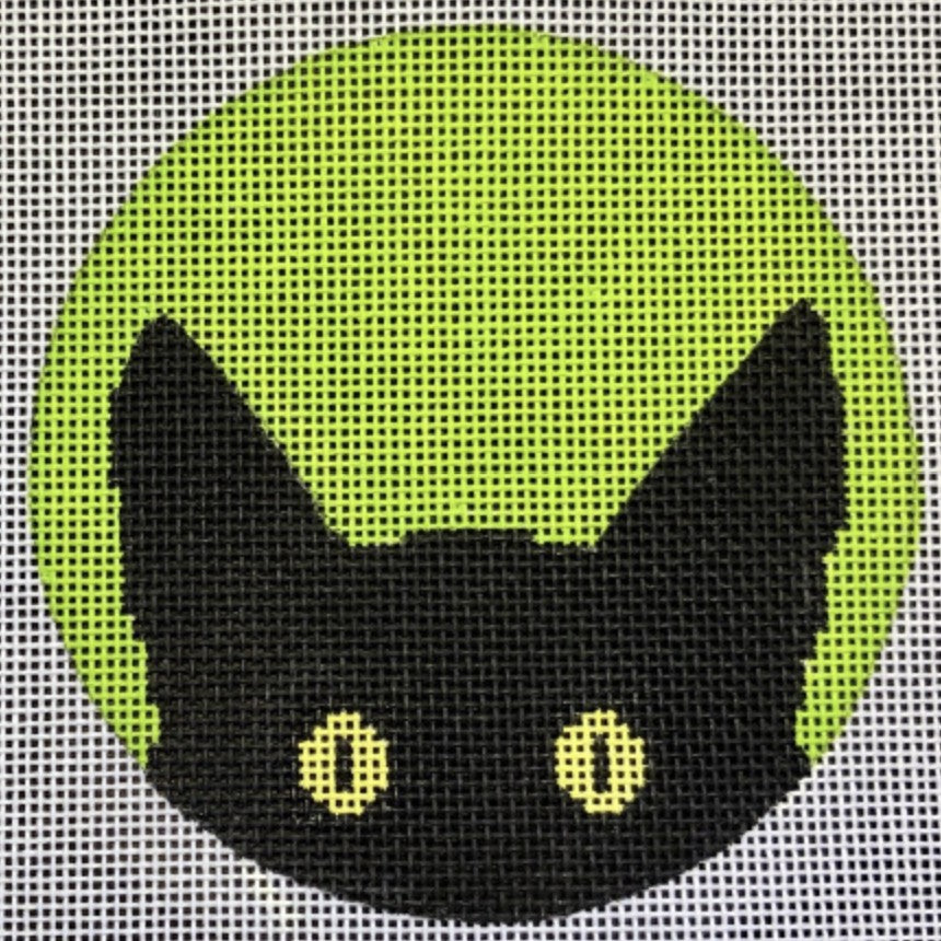 C102R-L - Peeky Kitty Ornament - Lime