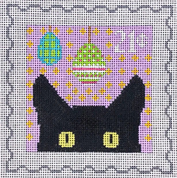 C102S6 - Peeky Kitty Postage Stamp - Easter