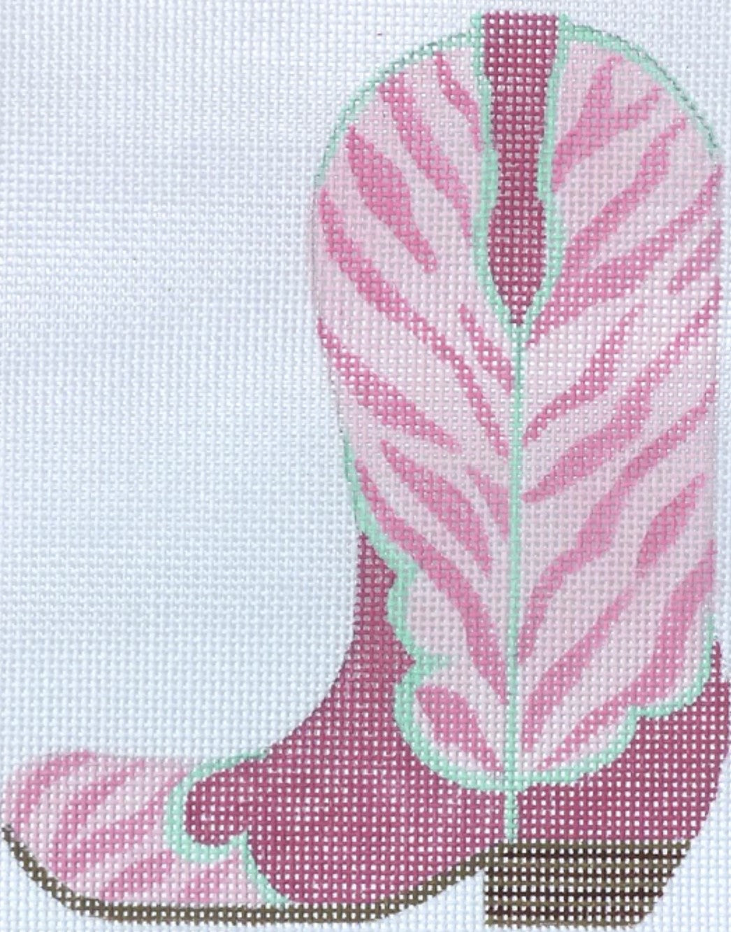 CB-02L - Cowgirl Boot - Pink Zebra - Left