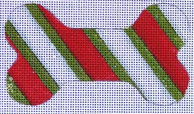 CT15 - Red and Green Diagonal Stripe Bone