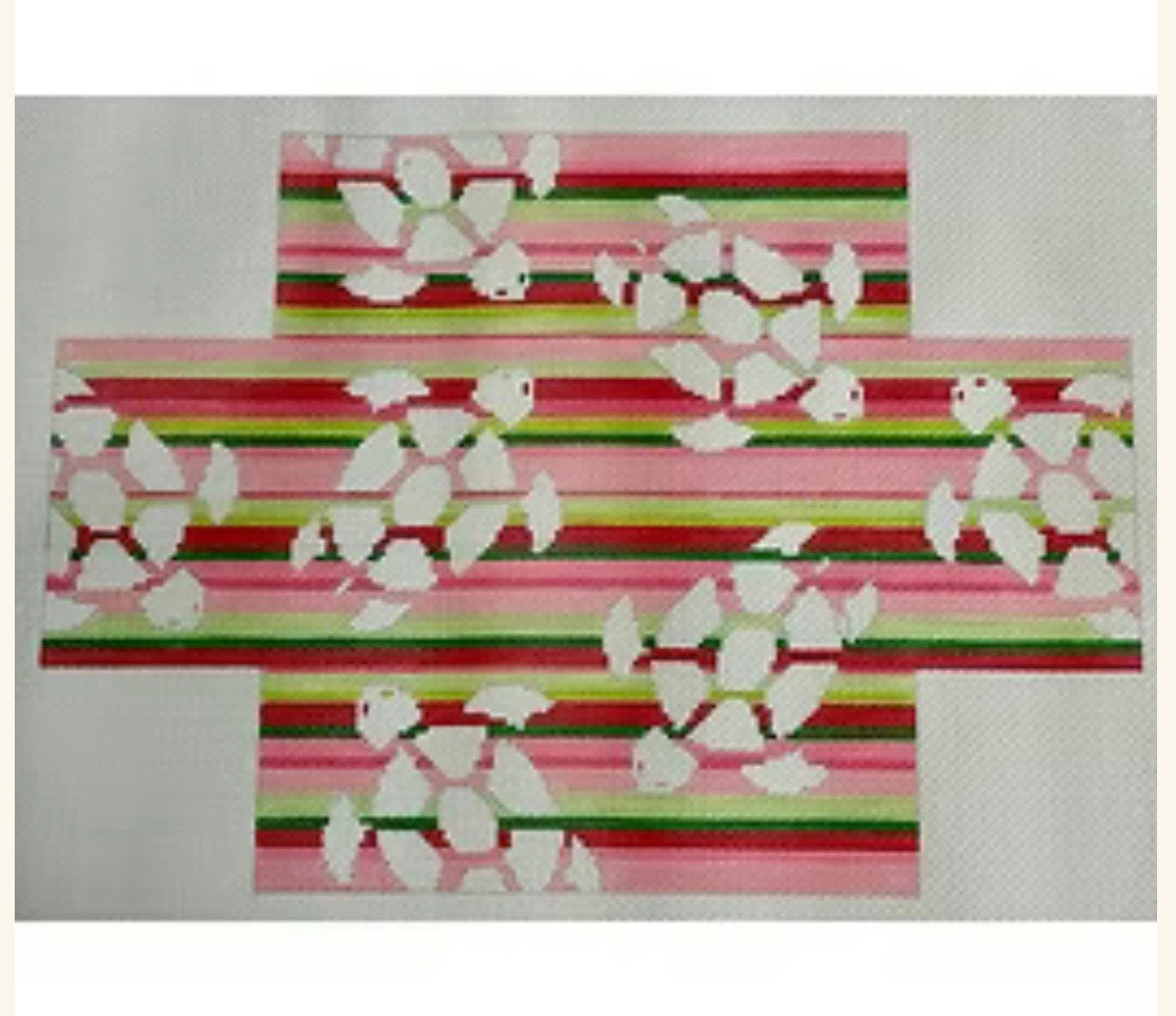KK-BC1B - Sea Turtles on Pink & Green Stripes