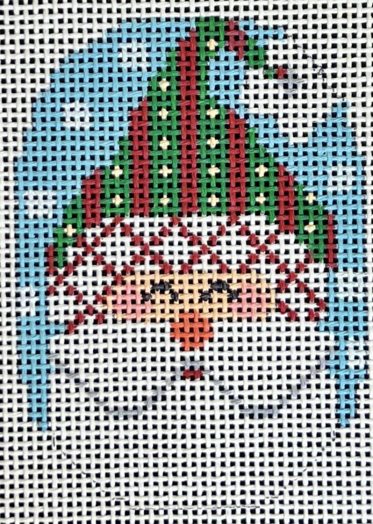 CH-1229 - Santa Ornament - Hat with Stripes