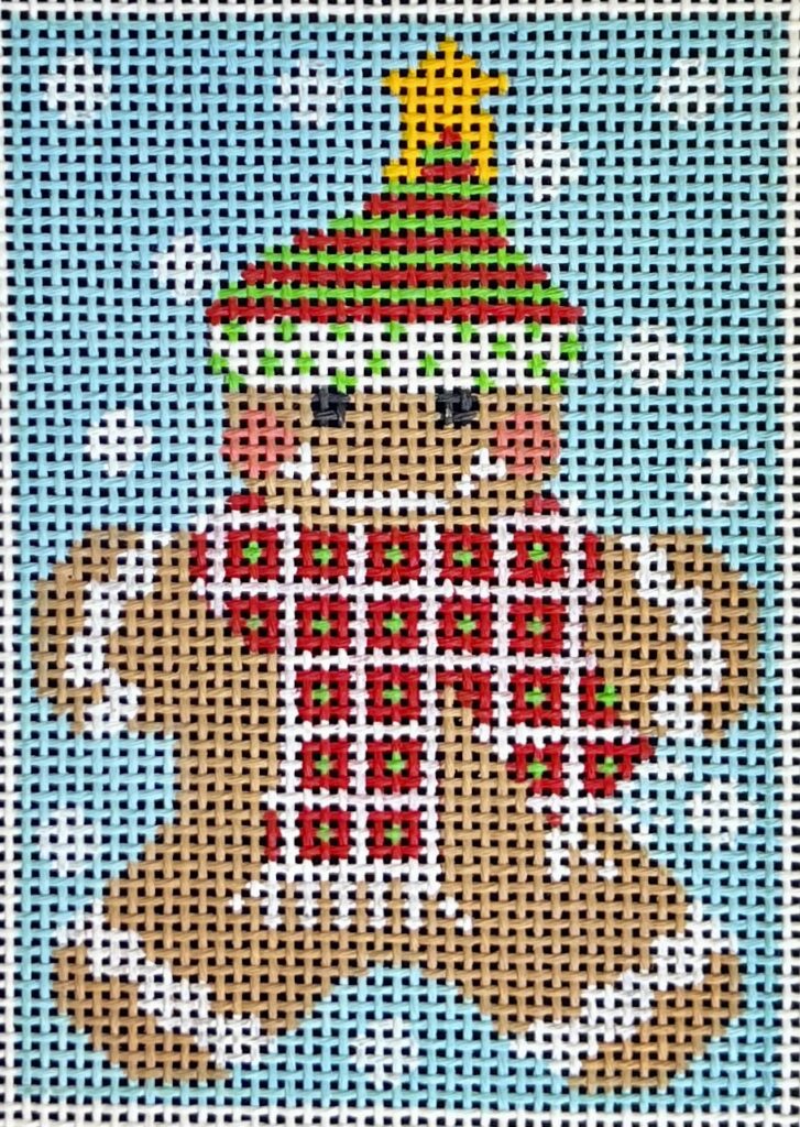 CH-1231 - Gingerbread Ornament - Scarf with Squares