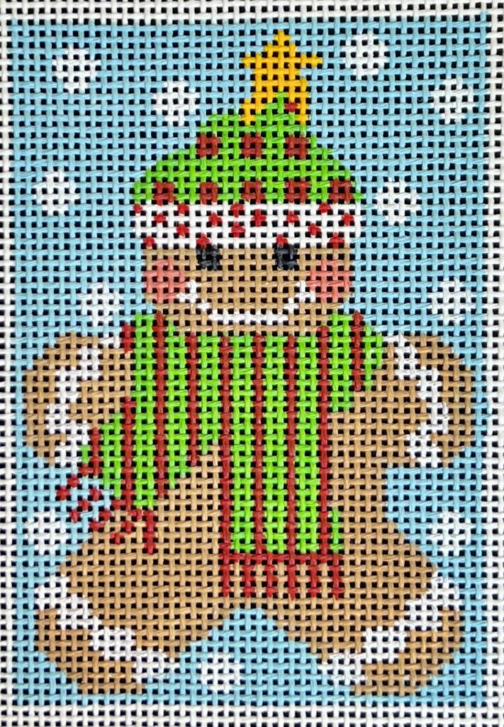 CH-1232 - Gingerbread Ornament - Scarf with Stripes