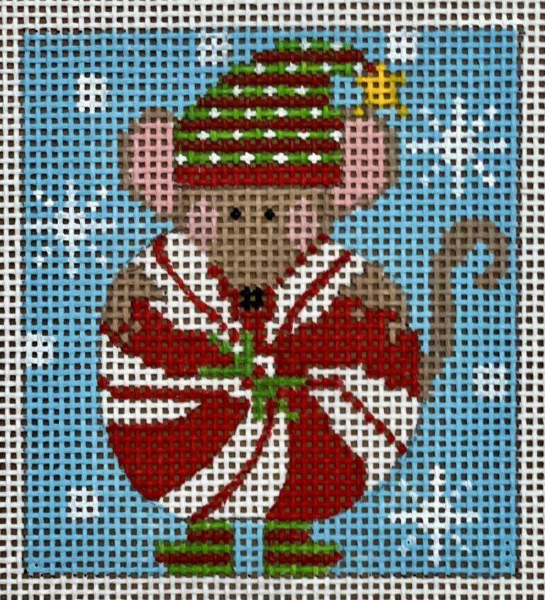 CH-1244 - Mouse Ornament - Peppermint