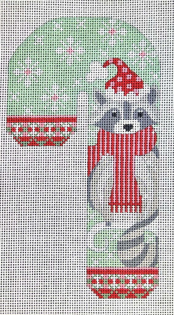 CH-1263 - Woodland Creatures Candy Cane - Raccoon