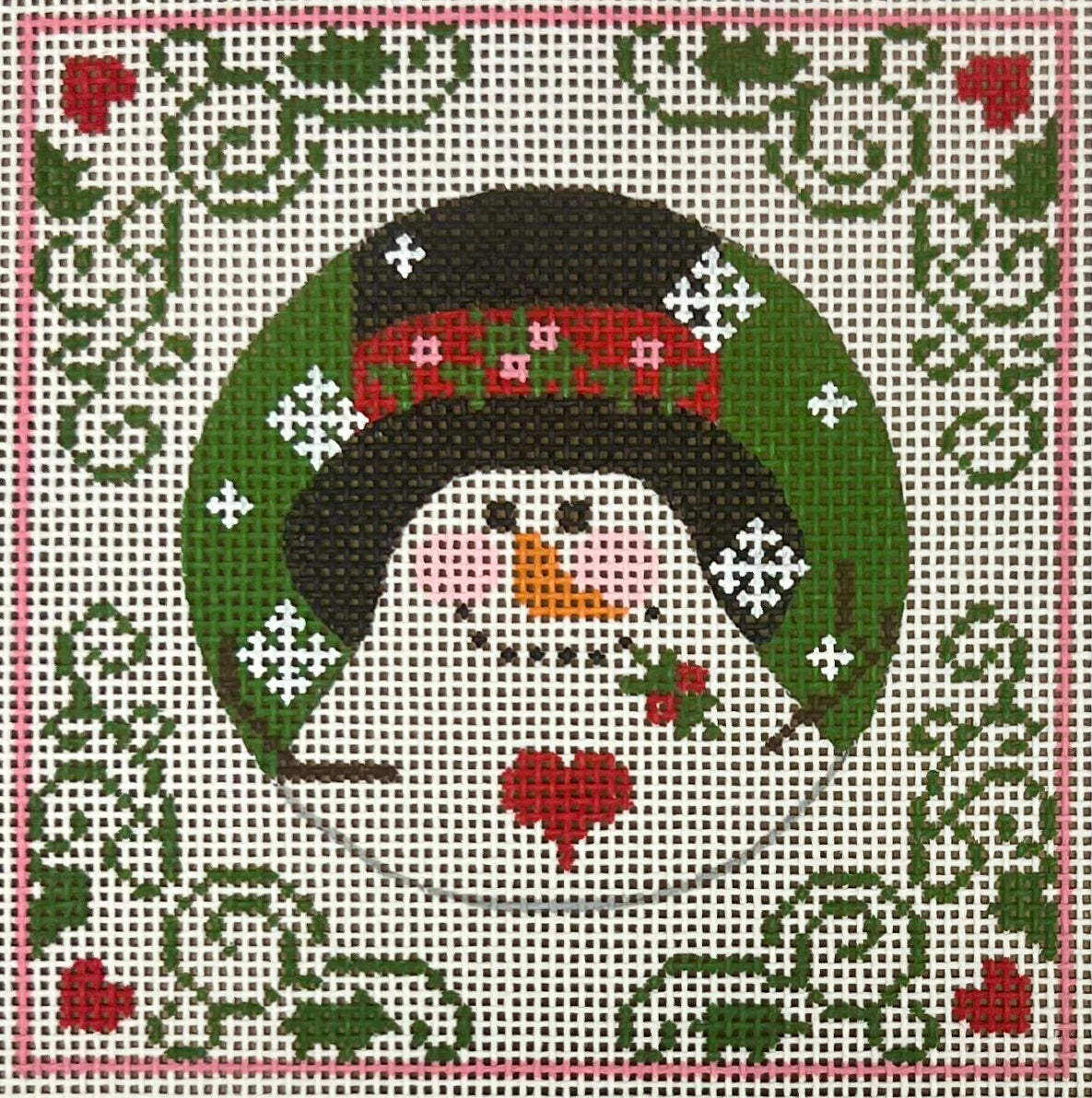 CH-1526 - Snowman Square - Heart