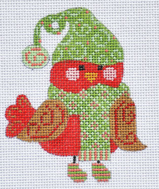 CH-303 - Red Bird with Swirls