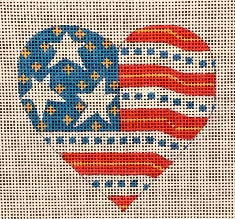 CH-337 - Flag Heart Ornament