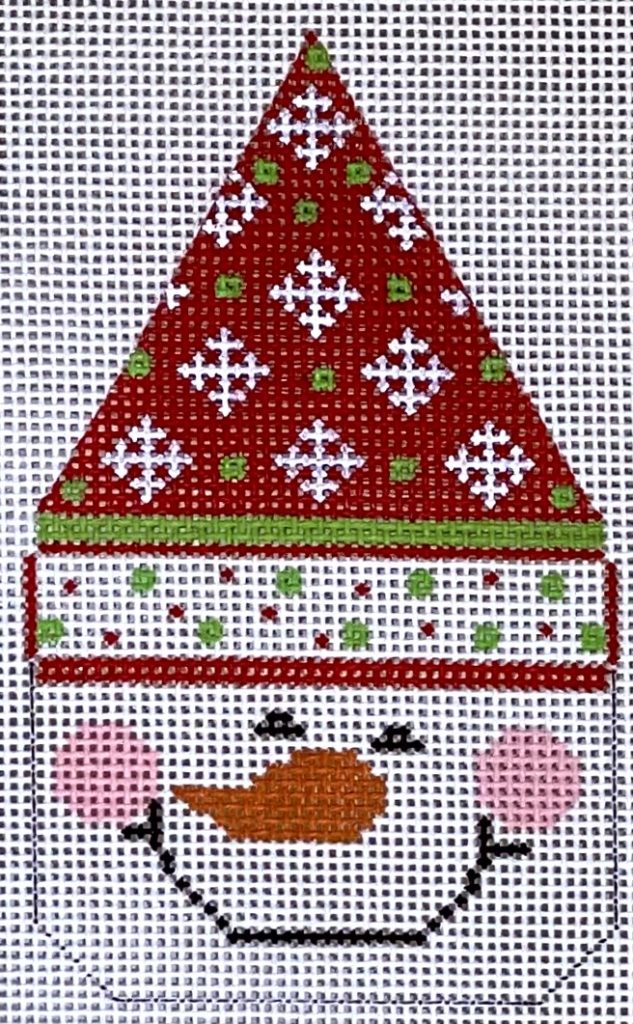 CH-502 - Snowman Face - Hat with Snowflakes