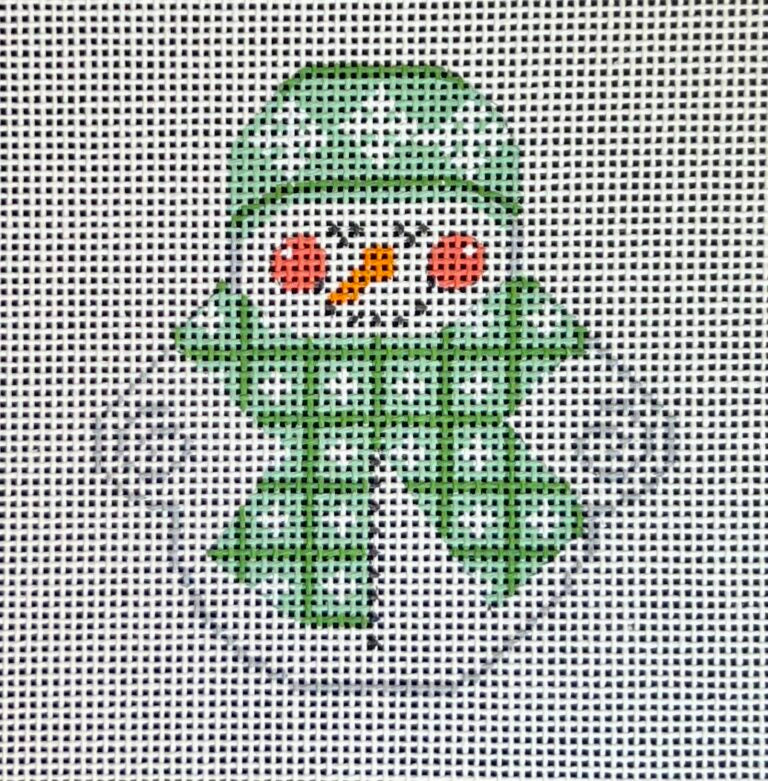 CH-717 - Snowman with Green Squares