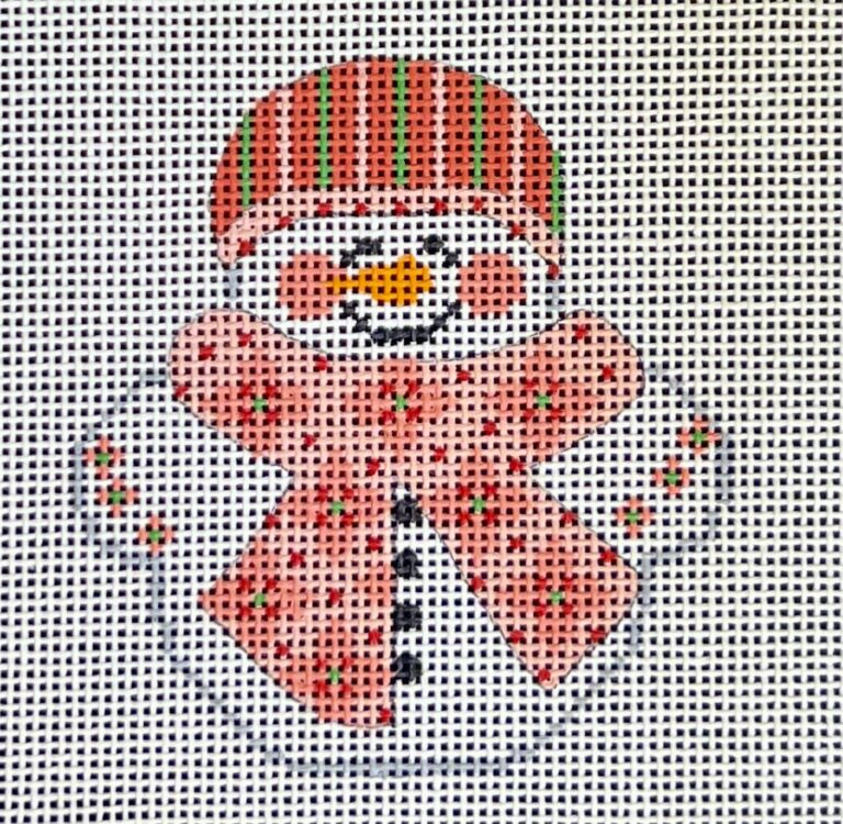 CH-719 - Snowman with Pink Flowered Scarf