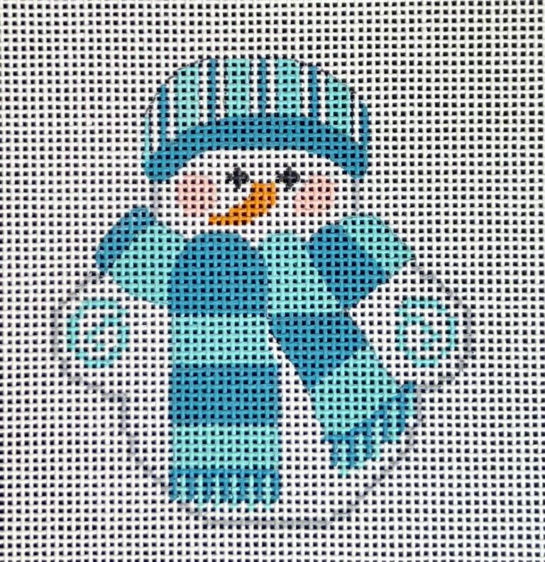 CH-720 - Snowman with Blue Striped Scarf