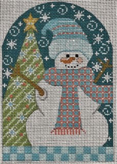 CH-884 - Snowman with Blue Scarf