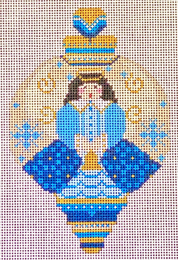 CH-895 - Blue and Gold Angel Ornament