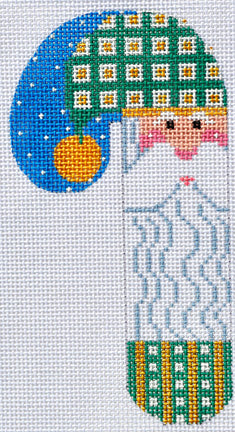 CH-96 - Gold Check Santa Candy Cane