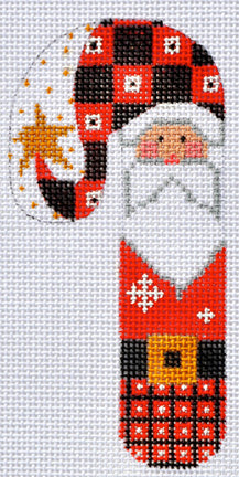 CH-FA-02 - Red/Black Checkered Santa Candy Cane
