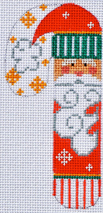 CH-FA-04 - Santa with Striped Hat Candy Cane