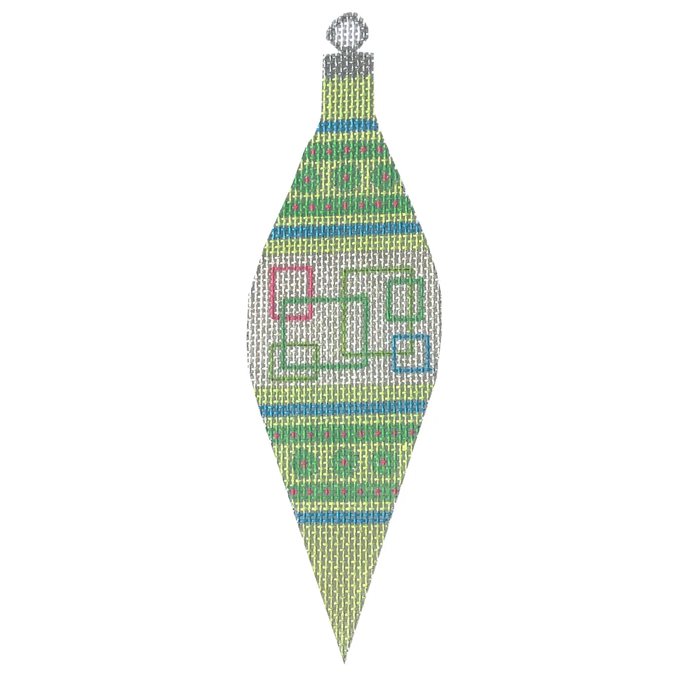 CH119 - Atomic Christmas Green Teardrop Ornament