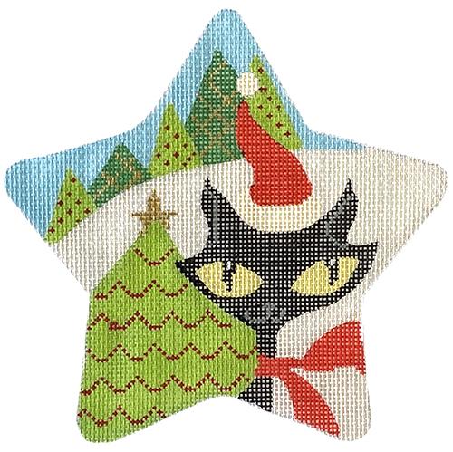 CH122AT - Kitty Star Traditional Colors Ornament