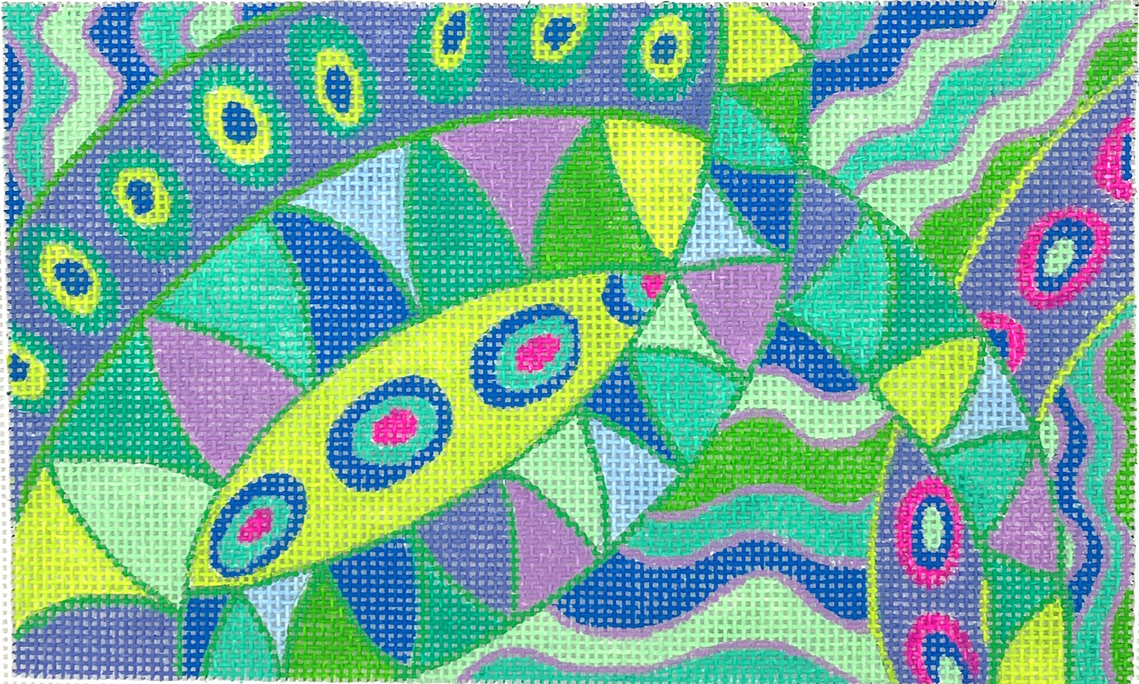 CL-05 - Pucci-Inspired Waves and Dots - Blues, Lavender and Greens