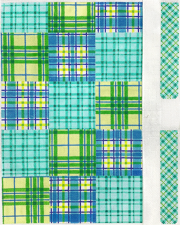 CLE-07 - Madras Patchwork - Blues, Greens and Turquoise (Retiring)