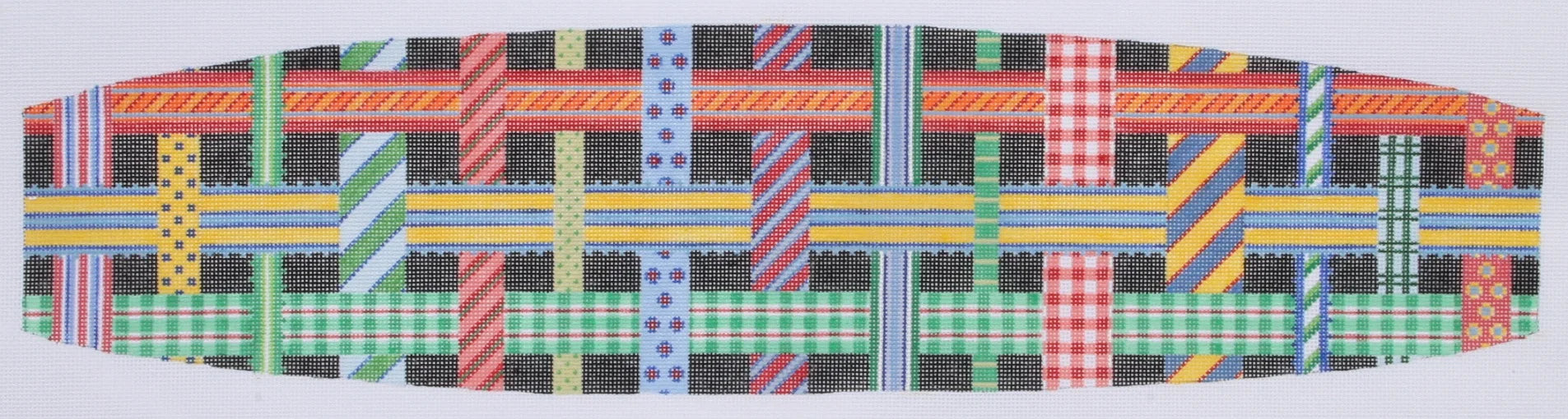 CMB-34 - Woven Ribbons - Bright Multi Color on Black (Retiring)