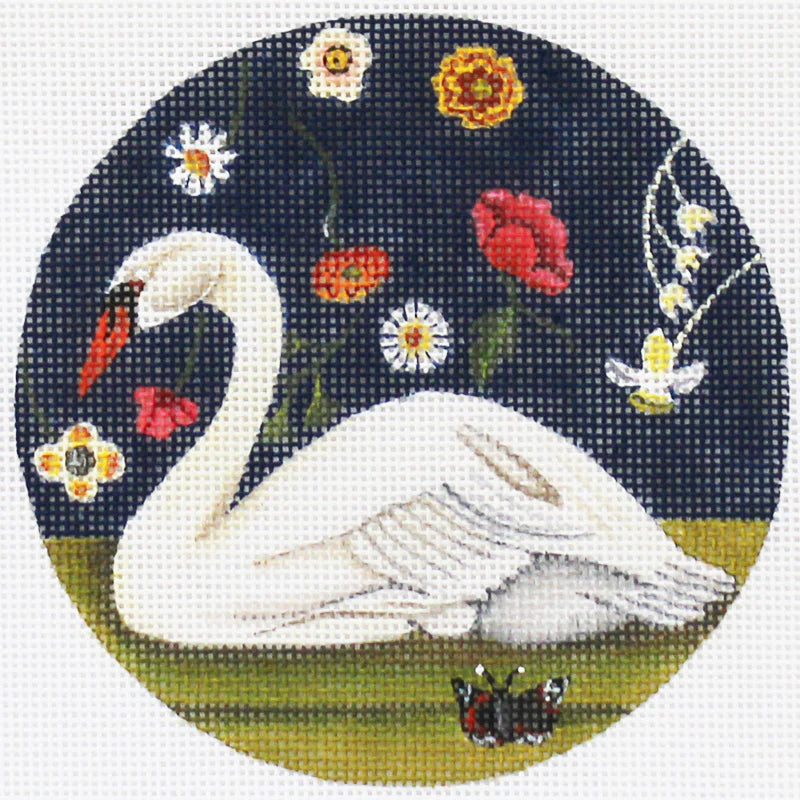 CN1537O - Floral Swan Ornament