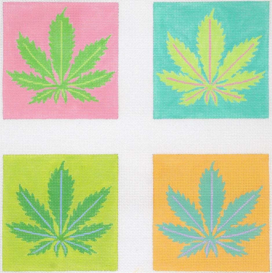 CO4-420 - Andy Warhol Style Week Leaves - Multi Brights