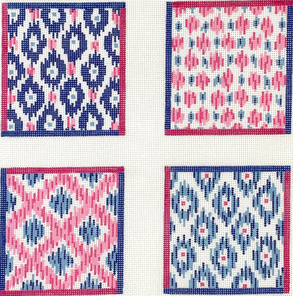 CO4-57 - Mixed Ikats - Pinks and Blues
