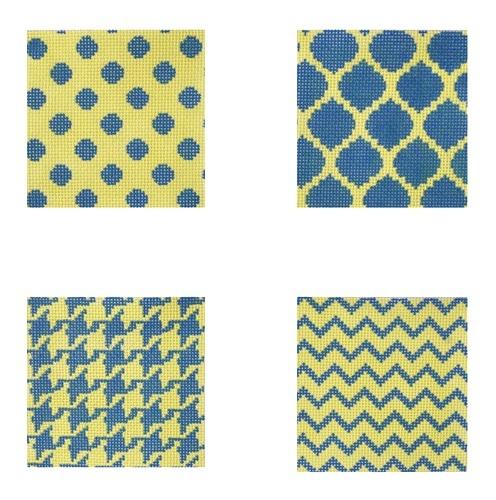 COP-12 - Mixed Geometric Patterns - Turqoise and Lime