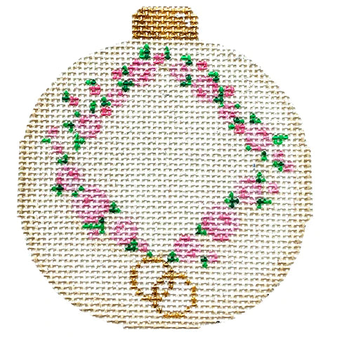 AT CT1890 - Rosebud Monogram Ball Ornament