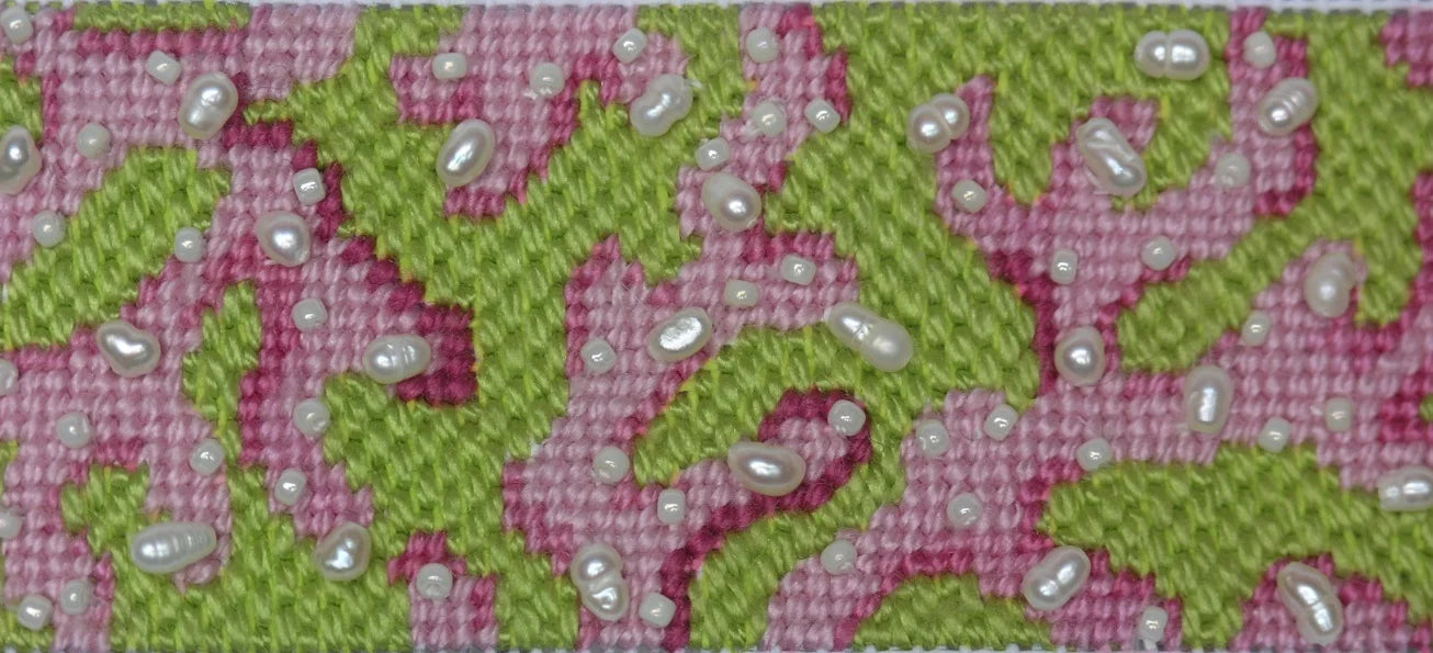 CU-16 - Lilly-Inspired Sea Coral - Pinks on Lime