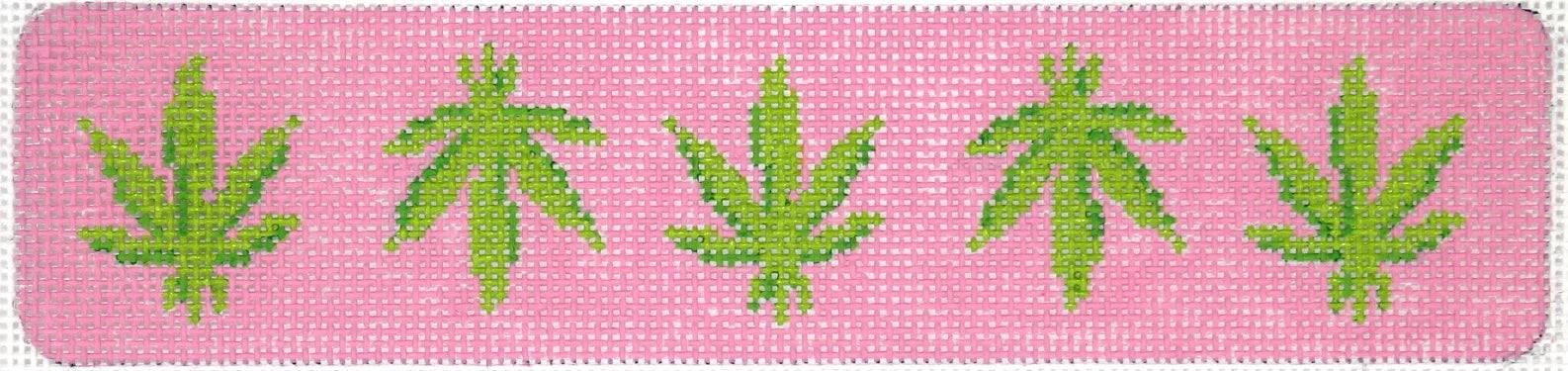CU-422 - Weed Leaves - Hot Pink with Green Leaves