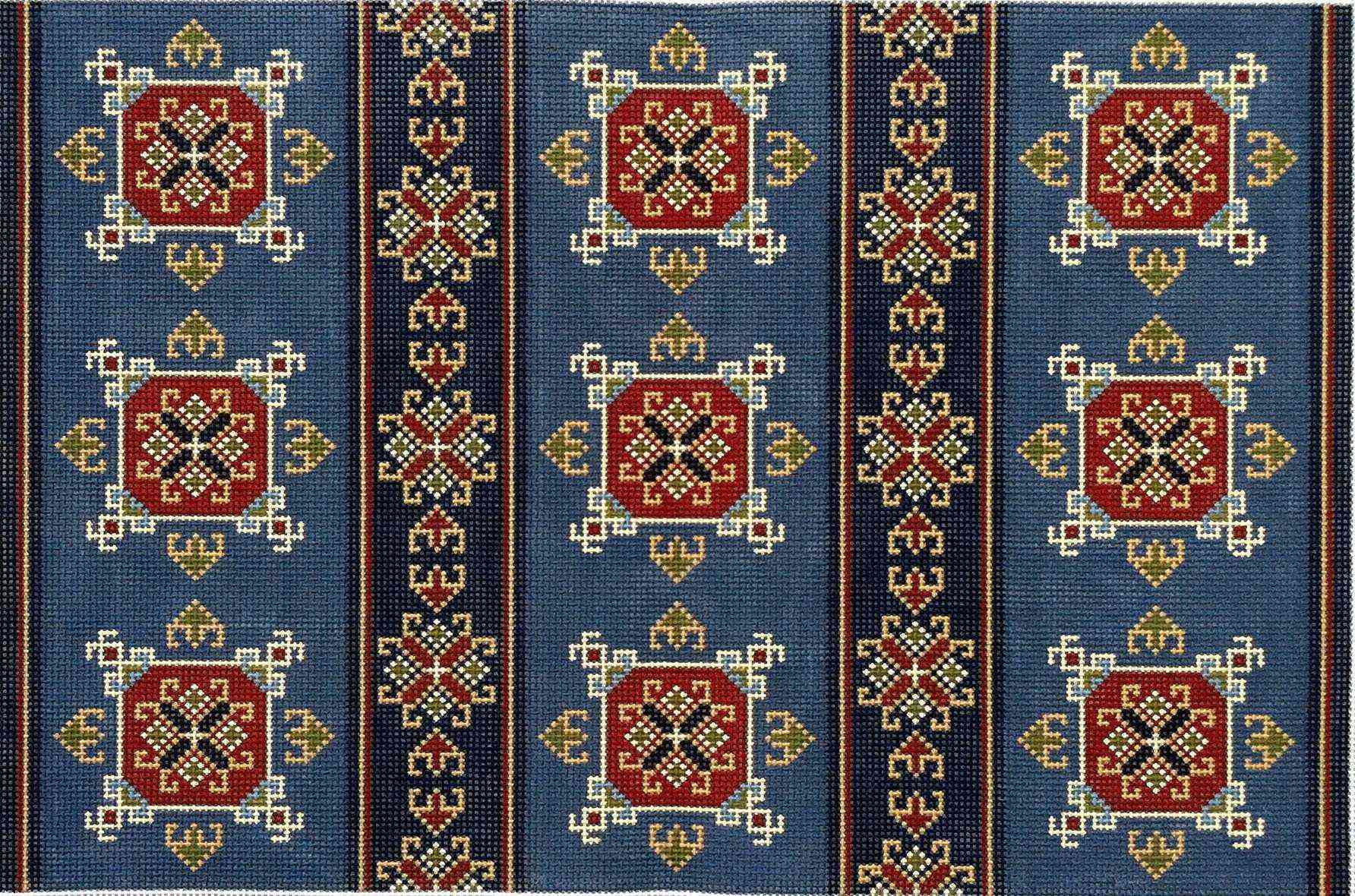 PO60B KP - Kazak Stripe, Kidney Pillow