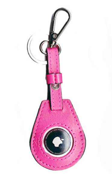 Leather Airtag Fob - Planet Earth