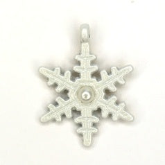 153 - Snowflake Charm with Pearl Center